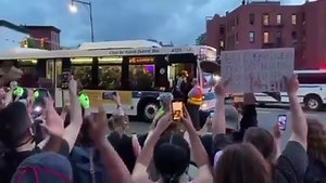 10K views · 507 reactions | NYPD loaded up protestors they arrested in Brooklyn onto this city bus. The bus driver, in solidarity, refused to drive it | March And Rally Los Angeles | Facebook