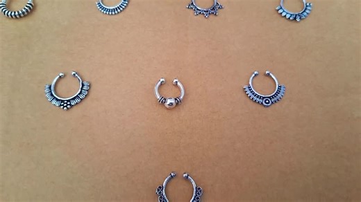 Surgical Steel Fake Septum Ring: Clip on Faux Piercing - Etsy