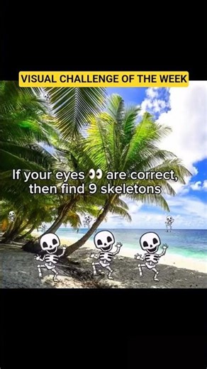 Can You Find All 9 Skeletons? 💀🧠 Only Sharp Eyes Win! 👀🔥 #RiddleShorts #riddles #1million
