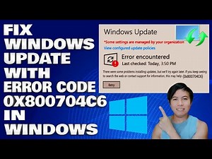 How To Fix Windows Update With Error Code 0x800704c6 in Windows