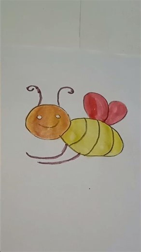 Cute Bee Drawing Easy | Simple Bee Drawing for Kids #shorts