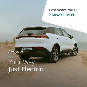 The fully electric Aiways U5 Premium appeals with 400 km of single-charge range and its class-leading cabin space. Bold, minimalist design and premium refinement in every detail and touch express quality in its purest form. A vast range of advanced features like the latest Driver Assistance Systems, the Panoramic Sunroof* or the 360° Top View Camera all come standard and ensure unbridled joy and intuitive ease on every journey. Discover more: https://www.aiways-u5.eu/ #aiwaysU5 #YourWayJustElect
