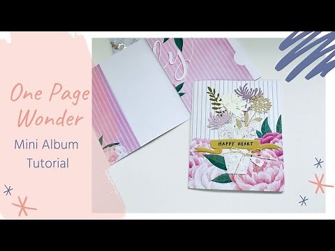 ONE Page Wonder - Using ONE 12" Paper - Tutorial - Mini Album / Journal / Craft With Me