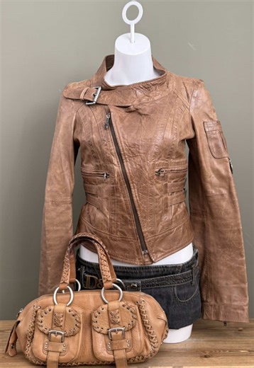 Vintage Diesel leather buckle jacket coming to our next website restock 🥜