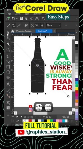 Typography 🔥Using Envelope tool #typography #texteffect #coreldraw #designer