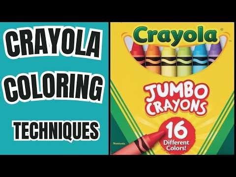 Silent Coloring and Technique Tips | Let's Sharpen And Color| Coloring With Jumbo Crayons