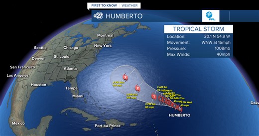 TROPICS CHECK: Tropical Storm Humberto forms in the Atlantic