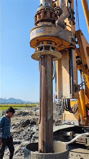 massive drilling machine in action | deep soil excavation process #drilling #digging #machine
