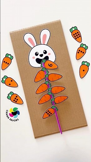 Kids Activity 🧩 | Rabbit Number Game - #printables PDF🥕🐰#chanafavors #shorts #kidsactivities