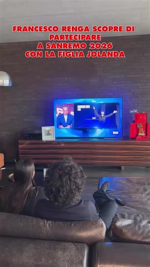RTL 102.5 on Instagram: "❤️ Francesco Renga scopre di essere tra la lista dei big di Sanremo 2026 con la figlia Jolanda, che subito lo esorta: "Papà, vai subito a prepararti!" @francescorenga @jolandarenga"
