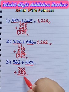 Math Review: Math for Kids||Multi-digit Addition Review Requested Topic #math #mathematics #mathviral #mathvideo #mathreview #mathwithprincess | Math with Princess