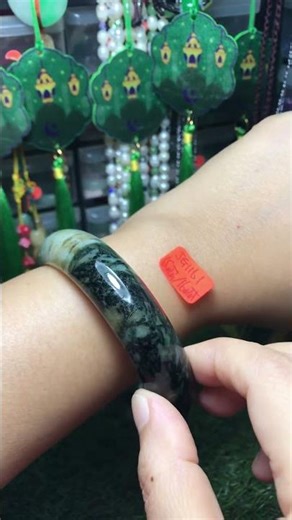 CODE: JG1161 Large Size Grade A (natural colour) Jade Bangle 65mm++/16mm++