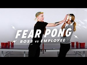 Boss & Employee Play Fear Pong (Brit vs. Dheyvi) | Fear Pong | Cut