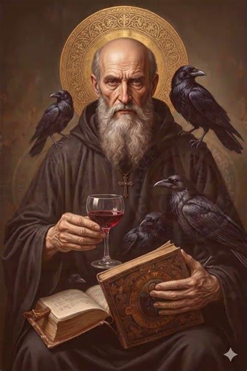 60 Seconds of #Spiritual Warfare: Saint Benedict 🐦‍⬛🍷#catholicsaints