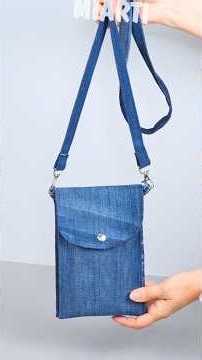 How to Make Crossbody Phone Bag From Old Jeans Easily | Miarti