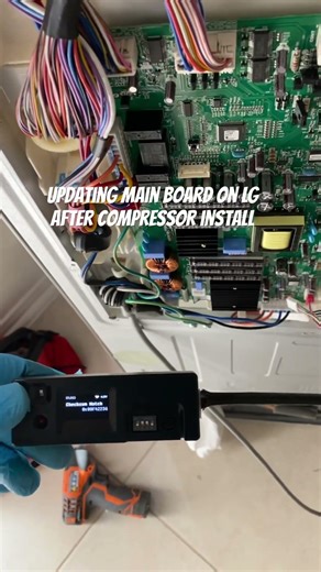 Updating Main Board on LG Refrigerator after compressor install #appliancerepair