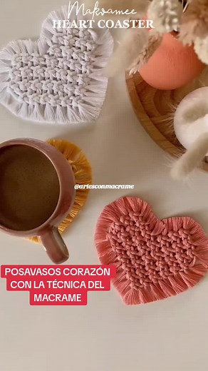 Posavasos Corazón en Macramé: Tutorial Completo