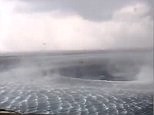 Incredible footage of a HUGE whirlpool spotted off Corfu