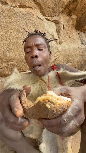 Hadzabe Tribe bushmen asmr enjoying very natural bush bbq food in their simple traditional lifestyle in the nature 🥰 | Hadzabe Tribe Life
