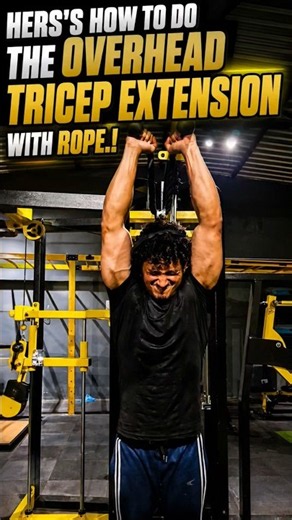 Here's How to do the Overhead Tricep Extension with Rope.!