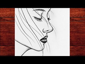 How to Draw a Beautiful Girl Side Face – Easy Pencil Sketch Tutorial
