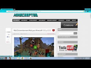 Minecraft~Cómo instalar Mob Dismemberment Mod para Minecraft 1.5.1 1.5.2