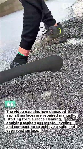 Manual Asphalt Repair Process | Traditional Road Patching by Hand