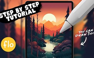 【Procreate】新手级教程 You Can Draw This in PROCREATE 手把手一步步教你绘制秋日黄昏风景插画