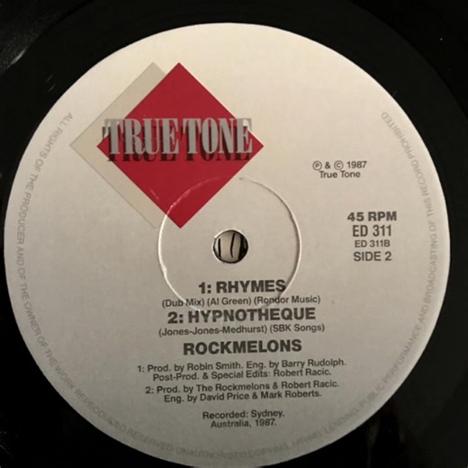 record of the day on Instagram: "Rockmelons – Rhymes Label: Truetone Records Australia, 1987"