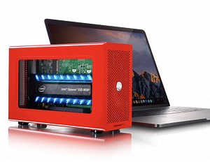 Akitio releases red Node Lite Thunderbolt 3 drive with fast Intel Optane SSD | AppleInsider