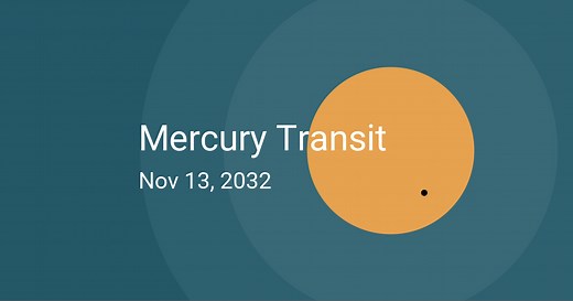 Mercury Transit on November 12–13, 2032 – Where and When to See