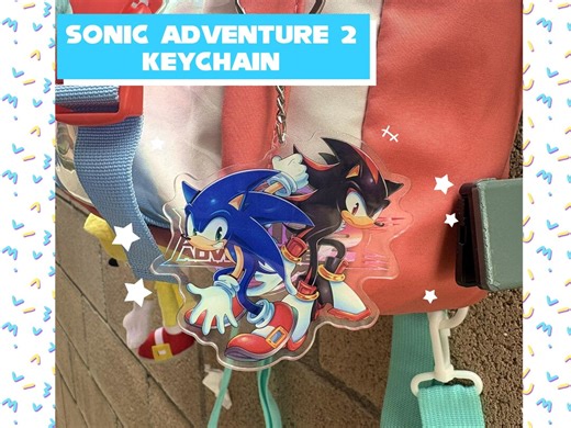 Sonic and Shadow Keychain - Etsy Australia