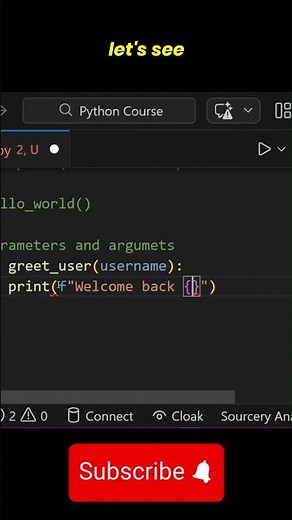 Parameters in Python #pythontutorial #coding