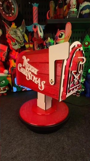 3D Printed & Laser Engraved Christmas Mailbox🎅🏻📮