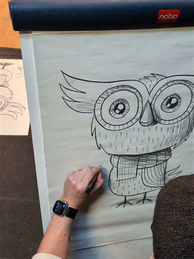 Watching this feels like some sort of therapy! 🦉 When you ask the incredible Rob Biddulph for a little memento for the shop and he casually whips up this masterpiece. Thank you Rob for a fabulous event, and thank you to the local schools and almost 300 pupils who came along to celebrate the release of Rob's new book, The Last Wolf. We had a blast. #indiebookshop #booktok #kidsbooks #illustratortutorials #illustrator @Pan Macmillan UK @Macmillan Publishers