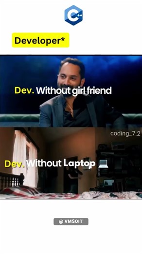 Developer Reactions: No GF vs. No Laptop (Meme) | VMSOIT. #DeveloperHumor #CodingLife #TechMeme