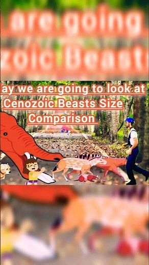 Cenozoic Beasts Size Comparison At Forest #animals #animal #cartoon #animation #shorts #facts #fun