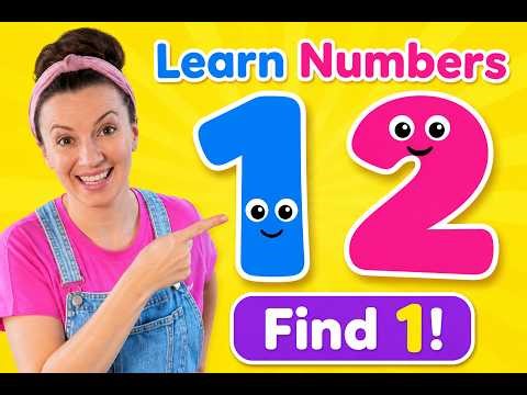 Learn Numbers 1 and 2 with Ms Emily | Find the Number! | Toddler Learning Video