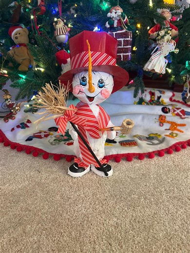 Handmade Fabric Mache Snowman Tree Topper: Whimsical Christmas Decor - Etsy