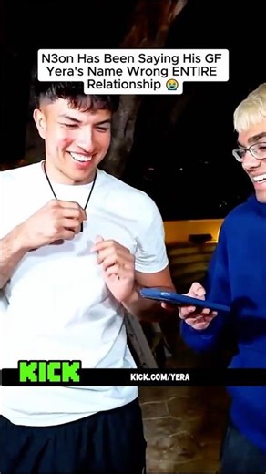 N3on Has Been Saying His GF Yera's Name Wrong ENTIRE Relationship 😭 #n3on #benji #yera #shorts