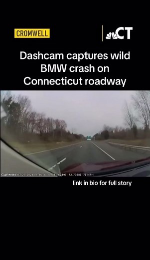 A #BMW flipped over on Route 9 in #Cromwell earlier this week. See the #dashcam footage here, and click the #linkinbio to see what the 18-year-old driver said to #police. #ConnectingYou #crash #dashcamvideos #Connecticut #wild #NBCCT