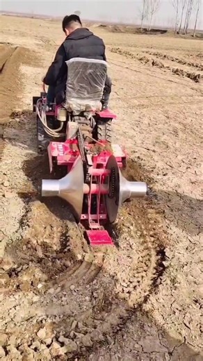 #rotary #farming #crawler #plowing #agricultural #tractor #interesting