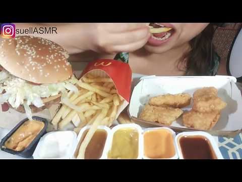 *No Talking* ASMR McDonald's FEAST Mukbang 먹방 Big Mac Burger, Chicken Nuggets (DREAMY) suellASMR