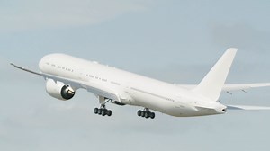 Let’s fly! Our team successfully completed a first flight of a 777-9 after it took off from Paine Field in Everett, Wash., today. The pilots, along with system operators and flight analysts, completed a 2-hour, 27-minute flight profile to validate the airplane’s handling and performance. With more than 1,400 flights and 4,000 hours logged, we're making steady progress demonstrating the 777-9's safety, reliability and performance. More: https://www.boeing.com/features/2025/07/high-five--fifth-777