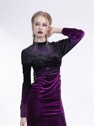 Purple Velvet Moment Nobody Expected #fashion #goth #relatable