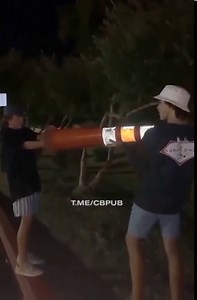 Firing fireworks inside a traffic cone