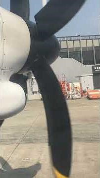 Bombardier DHC8-Q400 / Engine start scene filmed from inside the aircraft #enginestart #propeller...