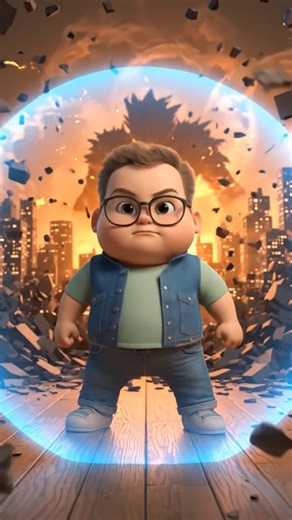 Tiny Hero vs Giant Monster 😱🔥 | Power Shield Activated 💥 #Shorts #AIAnimation