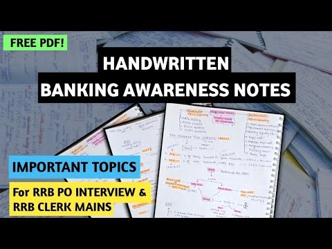 Important Topics for RRB PO INTERVIEW & CLERK MAINS | Handwritten Notes 📝