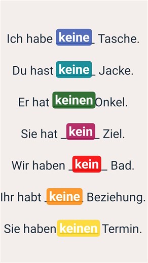 A1, A2, B1 - Learn German, #grammar, German grammar, #no #a #learnGerman #article